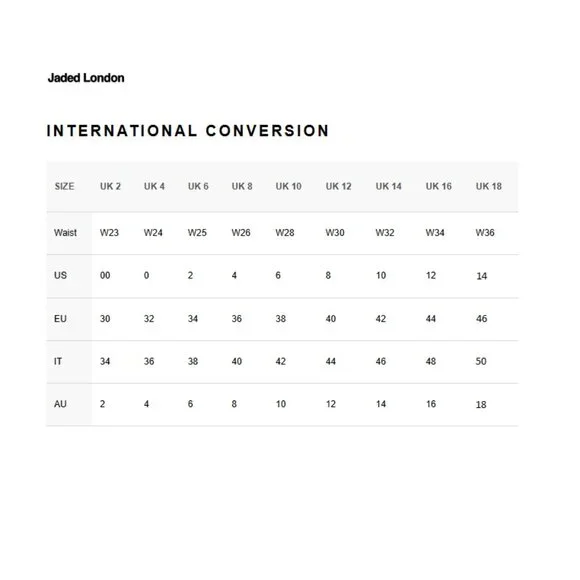 JADED LONDON Low-Rise Colossus Fit Jeans Extreme Wide Bleach Dye Womens 14 x 31" - Picture 16 of 16